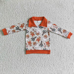 SALE BT0068  Christmas Santa Cactus Pullover Candy Canes Gingerbread With Zipper Boy's Shirt Top