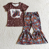 SALE GSPO0212  Football Season Brown Girl's Set