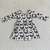 SALE GLD0051 Halloween Bat Leopard Cute Girl's Dress