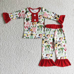 SALE GLP0215 Christmas Movie Red Girl's Set Pajamas