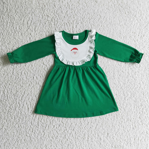 SALE GLD0108 Christmas Santa Claus Green Girl's Dress Amy yu garments wholesale SALE GLD0108 Christmas Santa Claus Green Girl's Dress Amy yu garments wholesale