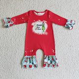 Christmas I Tried Red Baby Cute Girl's Romper