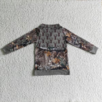 Boutique Deer Camo Pullover Army Green Hunting With Zipper Boy's Shirt Top