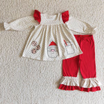 Christmas Santa Cookie Milk Girl's Boy's Matching Clothes