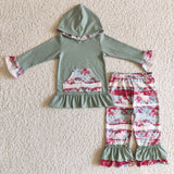 Christmas Snowflake Elk Green New Boutique Girl's Boy's Matching Clothes