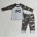 6 B6-4 Boy's Camouflage Truck Gray Outfits