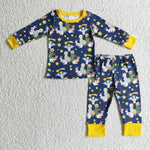 New Jesus Cute Baby Yellow Star Boy's Set Pajamas