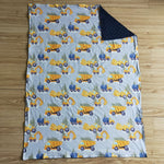 Car Blue Tree New Winter Baby Blanket