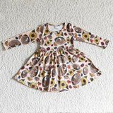 New Football Sunflower Girl's Dress