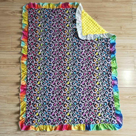 Colorful Leopard Baby Blanket