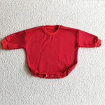 New Red Good Quality Sweater Shirt Romper