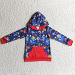 New Red Cartoon Hoodie Boy's Shirt