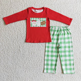 Christmas Cookie Santa Milk Girl's Boy's Matching Clothes