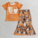 GSPO0241 New Football Orange VOLS Girl's Set