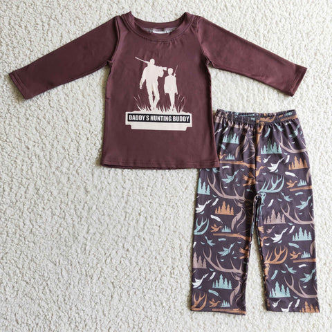 New Daddy's Hunting Buddy Brown Boy's Set