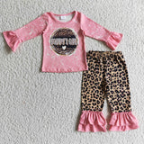 SALE GLP0328 DADDY's Girl Pink Leopard Girl's Set