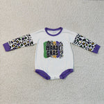 Mardi Gras Purple Baby Bubble Girl's Romper