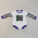 Mardi Gras Purple Leopard Girl's Matching Clothes