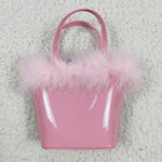 Fashion MY BOOTS Pink Cow Jeans Handbag Girl's Set