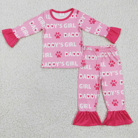 DADDY'S GIRL Pink Girl's Set Pajamas