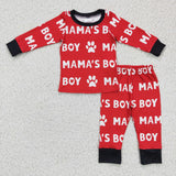 SALE BLP0144  MAMA'S BOY Red Boy's Set Pajamas