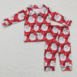 6 C7-24/6 C8-40 Christmas Santa Red Boy's Girl's Matching Clothes Pajamas