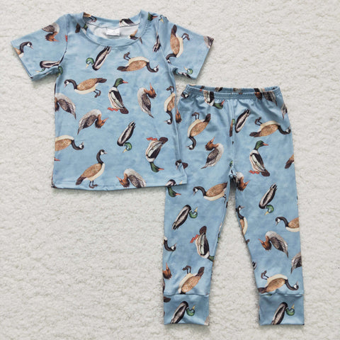 BSPO0042 New Blue Mallard Duck Boy's Set Pajamas