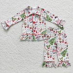 SALE 6 A3-29 It's the most wonderful time to wear ears Christams Wish Girl Pajamas