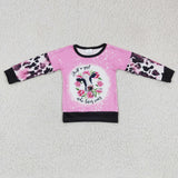 Girl's Just A Girl who loves cows Pink Shirt Top