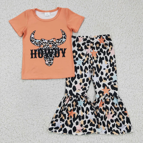 HOWDY Orange Star Leopard Girl's Set