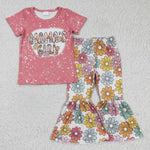 GSPO0317 MAMA's Girl Flower Pink Girl's Set