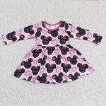 SALE GLD0162 Cartoon XOXO Pink Cute Girl's Dress