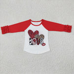 Valentine's Day New Girl's LOVE Red Shirt Top