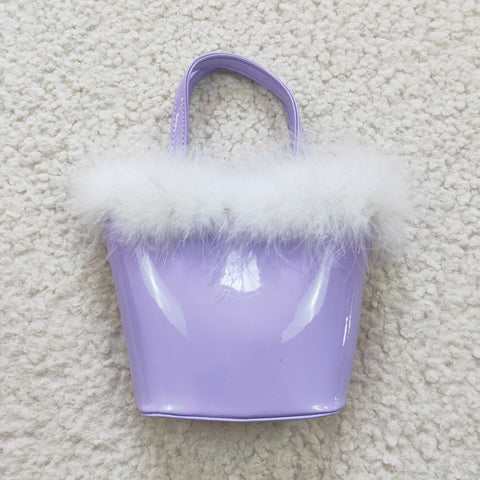 Boutique New Baby Girl Purple Basket Handbag Bag