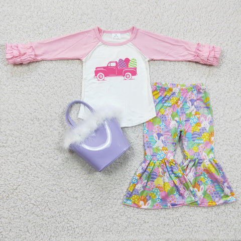 Boutique Girl Easter Bunny Egg Pink Cute Clothes Handbag Bag 3 pcs Outfits