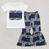 BOMBERS Leopard Blue White Girl's Set