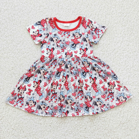 SALE GSD0181 Valentine's Day Cartoon Love Red Girl's Dress