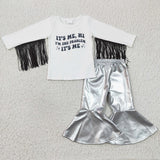 GLP0394 Fashion Tassel It's Me Silver Girl's Set