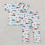 SALE BSPO0062  New Fish Hook Boy's Set Pajamas