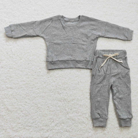SALE BLP0162 Boutique New Grey 2 Pcs Sweater Set