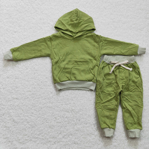 SALE BLP0164 Boutique New Green 2 Pcs Sweater Set