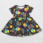 SALE GSD0182 Happy Birthday Balloon Colorful Girl's Dress
