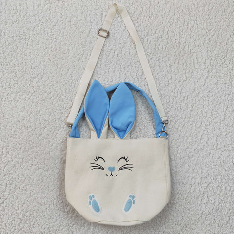 BA0030 Easter Rabbit Baby Blue Kids Cute Basket Handbag Bag