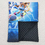 Cartoon Blue Newborn Baby Blanket