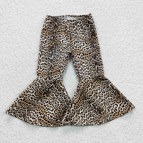 Boutique Leopard Leather Flared Girl's Pants