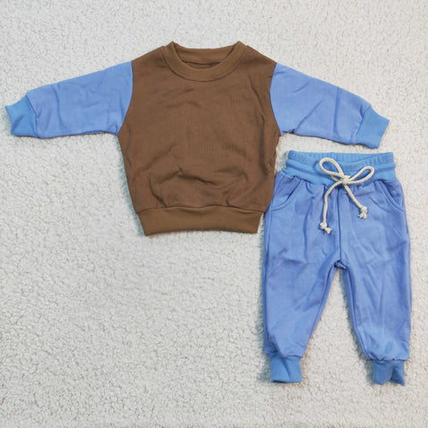 SALE BLP0168 Boutique New Blue 2 Pcs Sweater Set