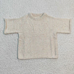 SALE GT0144 creamy white Short Sleeves Kid's Sweater