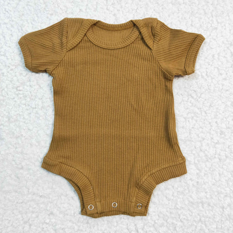 SALE SR0207 Turmeric Newborn Sweater Short Sleeves Romper