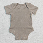 Promotion SR0210 Grey Newborn Sweater Short Sleeves Romper