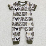 SR0134 MAMA'S BOY Camo Green Baby Boy's Romper